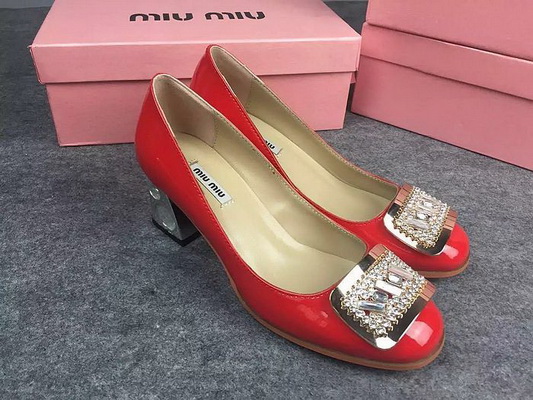 MIUMIU Shallow mouth Block heel Shoes Women--010